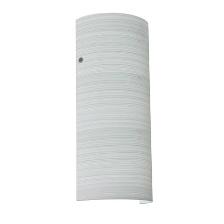 Besa Lighting Torre 14 Wall Sconce, Chalk, Satin Nickel Cap Finish, 1x75W Incandescent 8192KR-SN